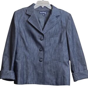 Evan Picone Women's Denim Blue Blazer